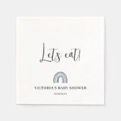 レインボーボーイベビーシャワー スタンダードカクテルナプキン (正面)