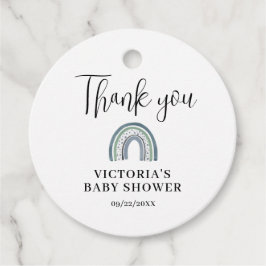 レインボーボーイベビーシャワー フェイバータグ