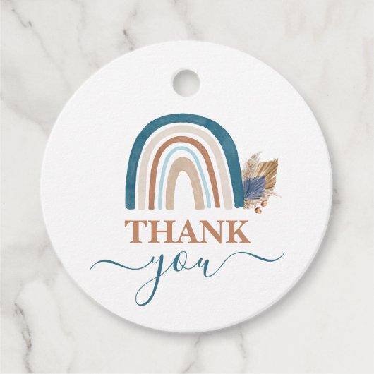 レインボーボーイベビーシャワー フェイバータグ (正面)