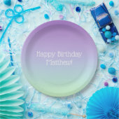 レインボーボーイ誕生日パーティー ペーパープレート (パーティー)
