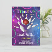 レインボーボーリング誕生日招待状 招待状 (スタンド正面)