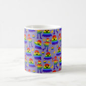 🦇🌈 レインボーボーンズ&スターズ コーヒーマグカップ (中央)
