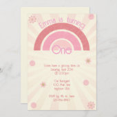 レインボーボー誕生日招待状 招待状 (正面/裏面)