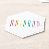 レインボーポインティ六角紙コースター ペーパーコースター (アングル)