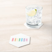 レインボーポインティ六角紙コースター ペーパーコースター (インサイチュ)