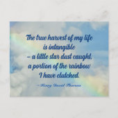 レインボーポエトリーエマーソン信仰引用文写真 ポストカード (正面)