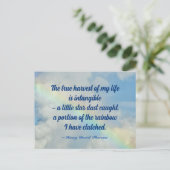 レインボーポエトリーエマーソン信仰引用文写真 ポストカード (スタンド正面)