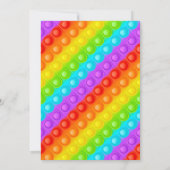 レインボーポップイットおもちゃ バースデーパーティー サンキューカード (裏面)