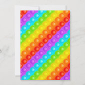 レインボーポップイット じっと玩具 バースデーパーティー サンキューカード (裏面)