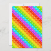 レインボーポップイット じっと玩具 バースデーパーティー サンキューカード (裏面)