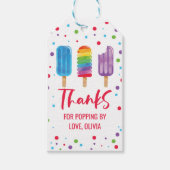 レインボーポップサマー誕生日 ギフトタグ (正面)