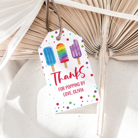 レインボーポップサマー誕生日 ギフトタグ