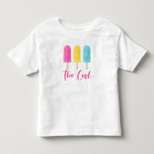 レインボーポップツークールサマー2歳の誕生日 トドラーTシャツ