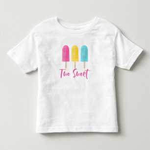 レインボーポップトゥースイートサマー2歳の誕生日 トドラーTシャツ