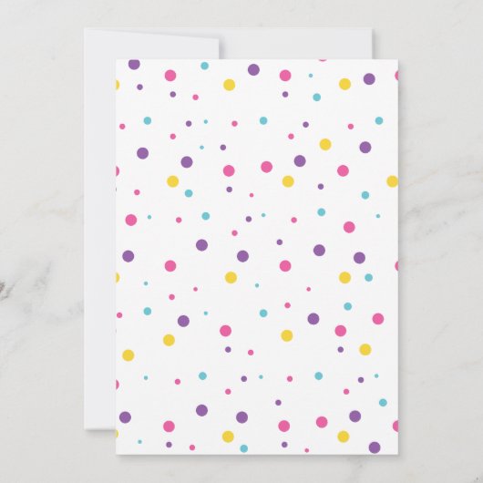 レインボーポップ・アートのアイスレッツチルサマー誕生日 招待状 (裏面)