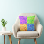 レインボーポップ・アートのアートバブルラップ クッション (椅子)