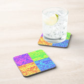レインボーポップ・アートのアートバブルラップ コースター (右側)