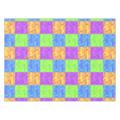 レインボーポップ・アートのアートバブルラップ テーブルクロス (正面(横))