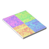 レインボーポップ・アートのアートバブルラップ ノートパッド (アングル)