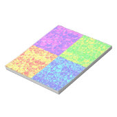 レインボーポップ・アートのアートバブルラップ ノートパッド (回転)