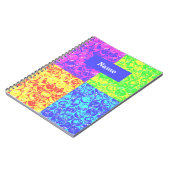 レインボーポップ・アートのアートバブルラップ ノートブック (左側)