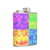 レインボーポップ・アートのアートバブルラップ フラスク (右)