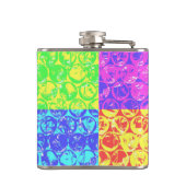 レインボーポップ・アートのアートバブルラップ フラスク (裏面)