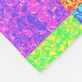 レインボーポップ・アートのアートバブルラップ フリースブランケット (角)