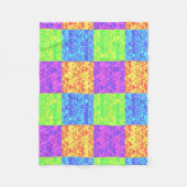 レインボーポップ・アートのアートバブルラップ フリースブランケット (正面)