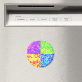 レインボーポップ・アートのアートバブルラップ マグネット (インサイチュ (食洗機))