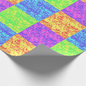 レインボーポップ・アートのアートバブルラップ ラッピングペーパー (角)