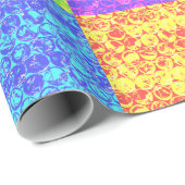 レインボーポップ・アートのアートバブルラップ ラッピングペーパー (ロールコーナー)