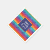 レインボーポップ・アートのイットおもちゃのパタパーソナライズされたーン スタンダードカクテルナプキン (角)