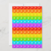 レインボーポップ・アートのイットファイドットトイ誕生日パーティーボーイズ 招待状 (裏面)