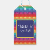 レインボーポップ・アートのイット玩具パターンカスタム ギフトタグ (正面)