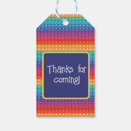 レインボーポップ・アートのイット玩具パターンカスタム ギフトタグ