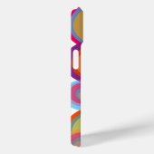 レインボーポップ・アートのサークルカラフルレトロおもしろいGroovyシック Case-Mate iPhoneケース (裏面 / 右)