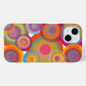 レインボーポップ・アートのサークルカラフルレトロおもしろいGroovyシック Case-Mate iPhoneケース (裏面 (横))