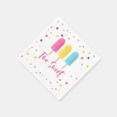 レインボーポップ・アートのツースウィート2回目の誕生日 スタンダードカクテルナプキン (角)