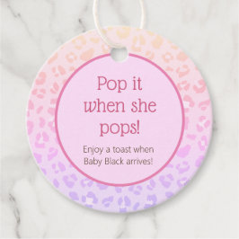 レインボーポップ・アートのヒョウ彼女がポップ フェイバータグ