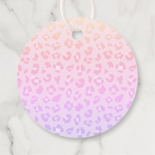 レインボーポップ・アートのヒョウ彼女がポップ フェイバータグ (裏面)