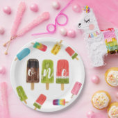 レインボーポップ・アートの誕生日第1誕生日 ペーパープレート (パーティー)