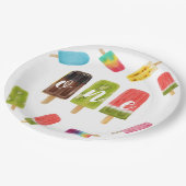 レインボーポップ・アートの誕生日第1誕生日 ペーパープレート (アングル)