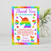 レインボーポップ・アートの・イット・ファイドット・トイ・バースデーパーティー サンキューカード (スタンド正面)