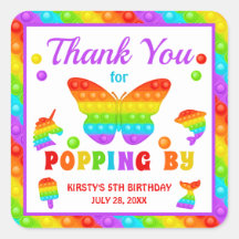 レインボーポップ・アートの・イット・ファイドット・トイ・バースデーパーティー