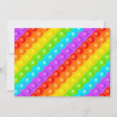 レインボーポップ・アートの・イット・ファイドット・トイ・バースデーパーティー 招待状 (裏面)