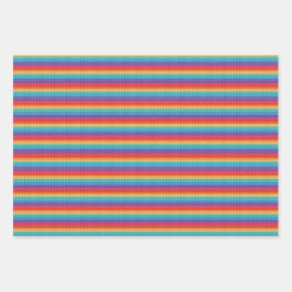 レインボーポップ・アートの・イット・ファイド玩具パターン ラッピングペーパーシート