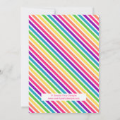 レインボーポニーユニコーンバースデーパーティーの招待 招待状 (裏面)