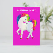 「レインボーポニー」誕生日招待状パーソナライズされた。 (スタンド正面)