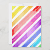 レインボーポプシクルアイスクリームトラック誕生日 招待状 (裏面)